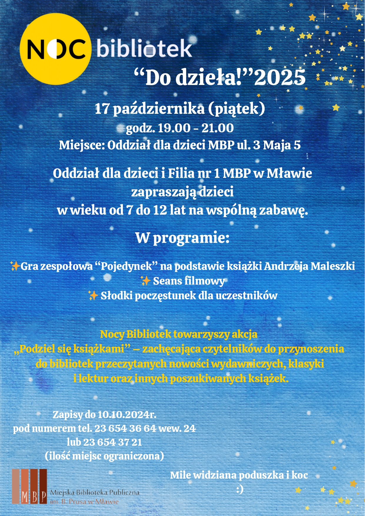 Noc bibliotek 2025. Do dzieła!