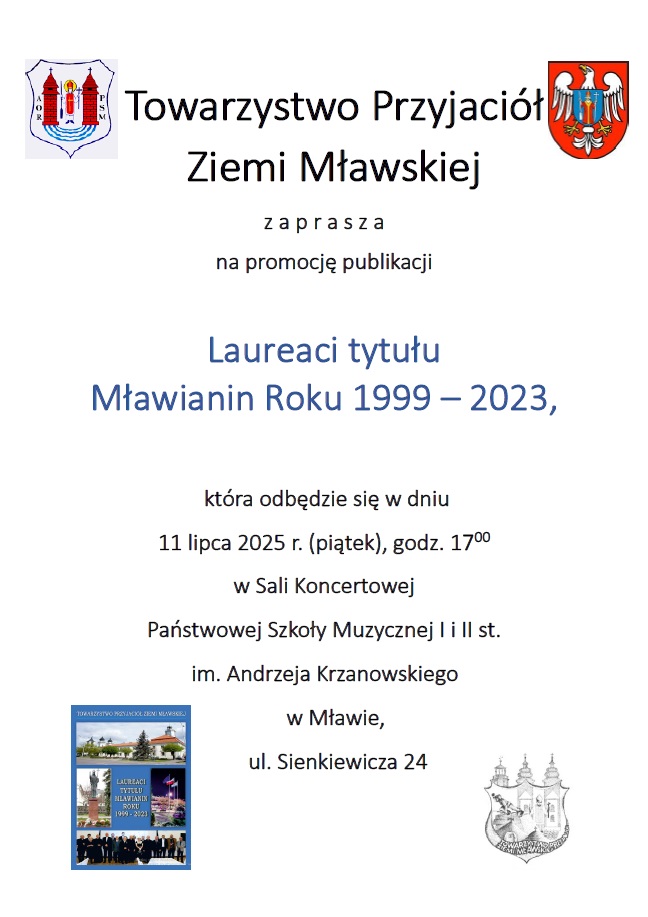 Promocja publikacji „Laureaci tytułu Mławianin Roku 1999 – 2023”