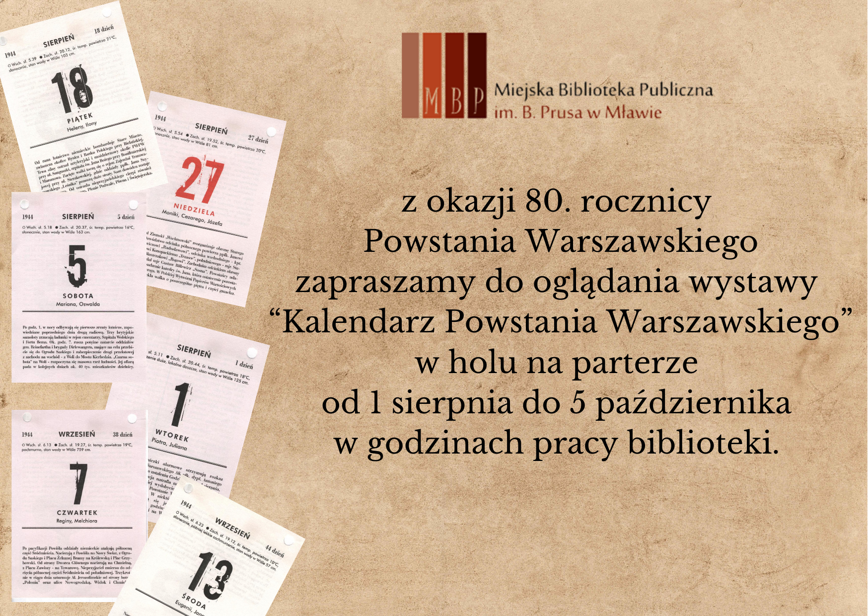 Kalendarz Powstania Warszawskiego