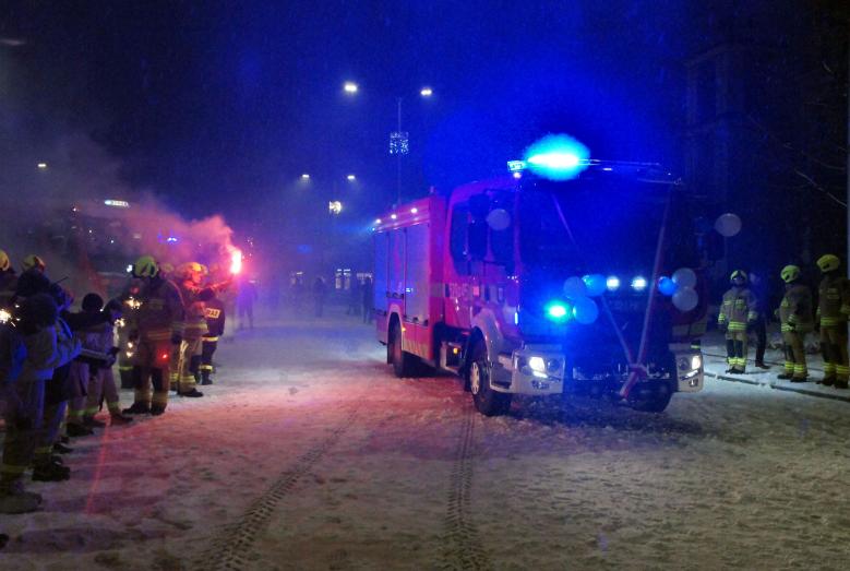 uroczystość powitania samochodu ratowniczo-gaśniczego