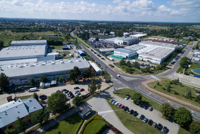 Ulica Nowa. Widok od strony Dzielnicy Przemysłowej Mławy.
