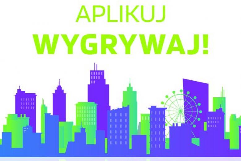 rysunek miasta: APLIKUJ WYGRYWAJ!