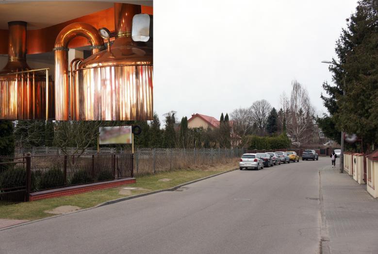 ulica Browarna i kadzie browarnicze