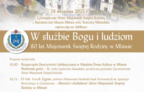 W służbie Bogu i ludziom. Jubileusz 80 lat Misjonarek Świętej Rodziny w Mławie
