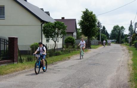 Ulica Piekiełko podczas Mławskiego Święta Rowerów w 2019 r.