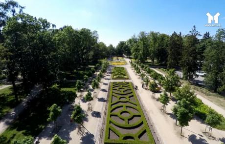 Park miejski w Mławie - widok z lotu ptaka