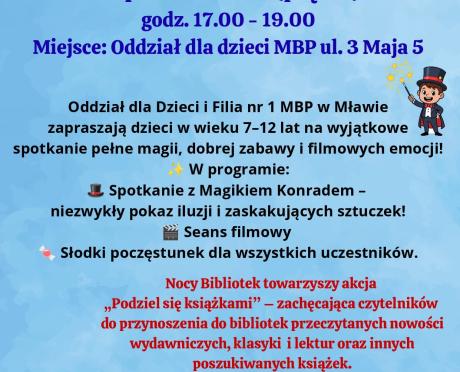 Noc bibliotek: „Biblioteka (się) sprawdza”