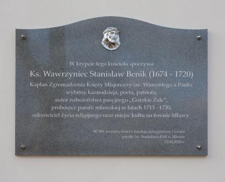 Epitafium ks. Wawrzyńca Stanisława Benika