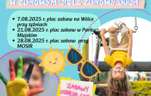 Stowarzyszenie Wspierania Społeczności Lokalnej „Bądźmy Razem” oraz Centrum Usług Społecznych w Mławie zapraszają na cykl imprez „W zdrowym ciele zdrowy duch”