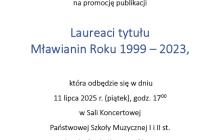 Promocja publikacji „Laureaci tytułu Mławianin Roku 1999 – 2023”