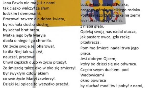 100. urodziny Karola Wojtyły w SP 3
