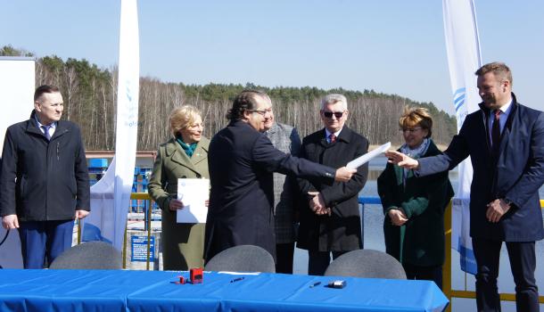 Podpisanie umowy na przebudowę zbiornika Ruda7