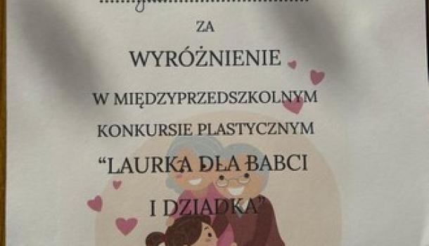 Międzyprzedszkolny konkurs plastyczny „Laurka dla babci i dziadka"