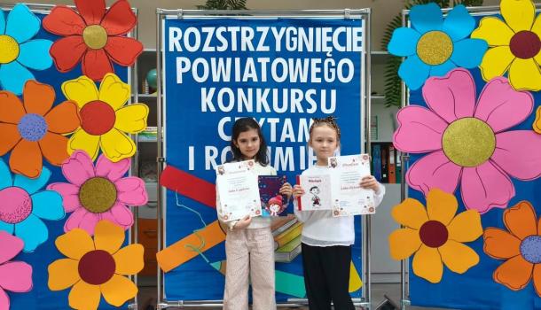 Lidia i Julia z SP 4 wyróżnione w konkursie „Czytam i rozumiem”