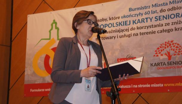 Uroczystość poprowadziła Barbara Bielak – Główny Specjalista ds. Polityki Społecznej i Senioralnej Urzędu Miasta Mława